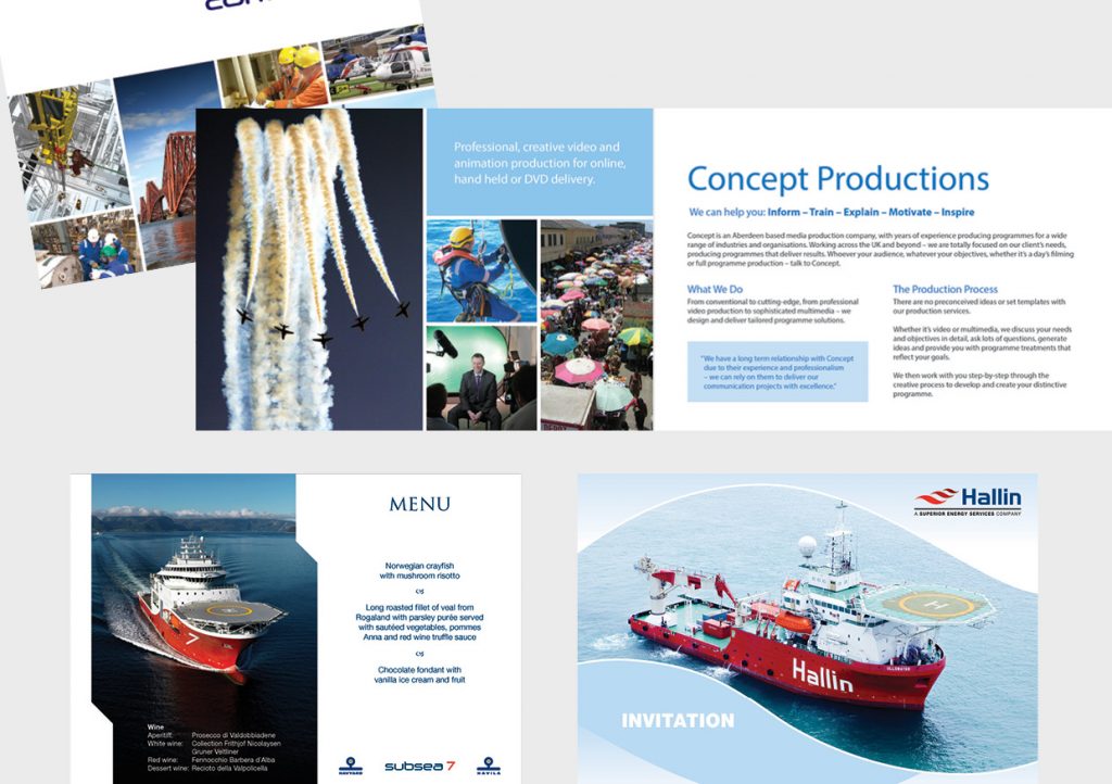Graphic design, image editing, print production, project management